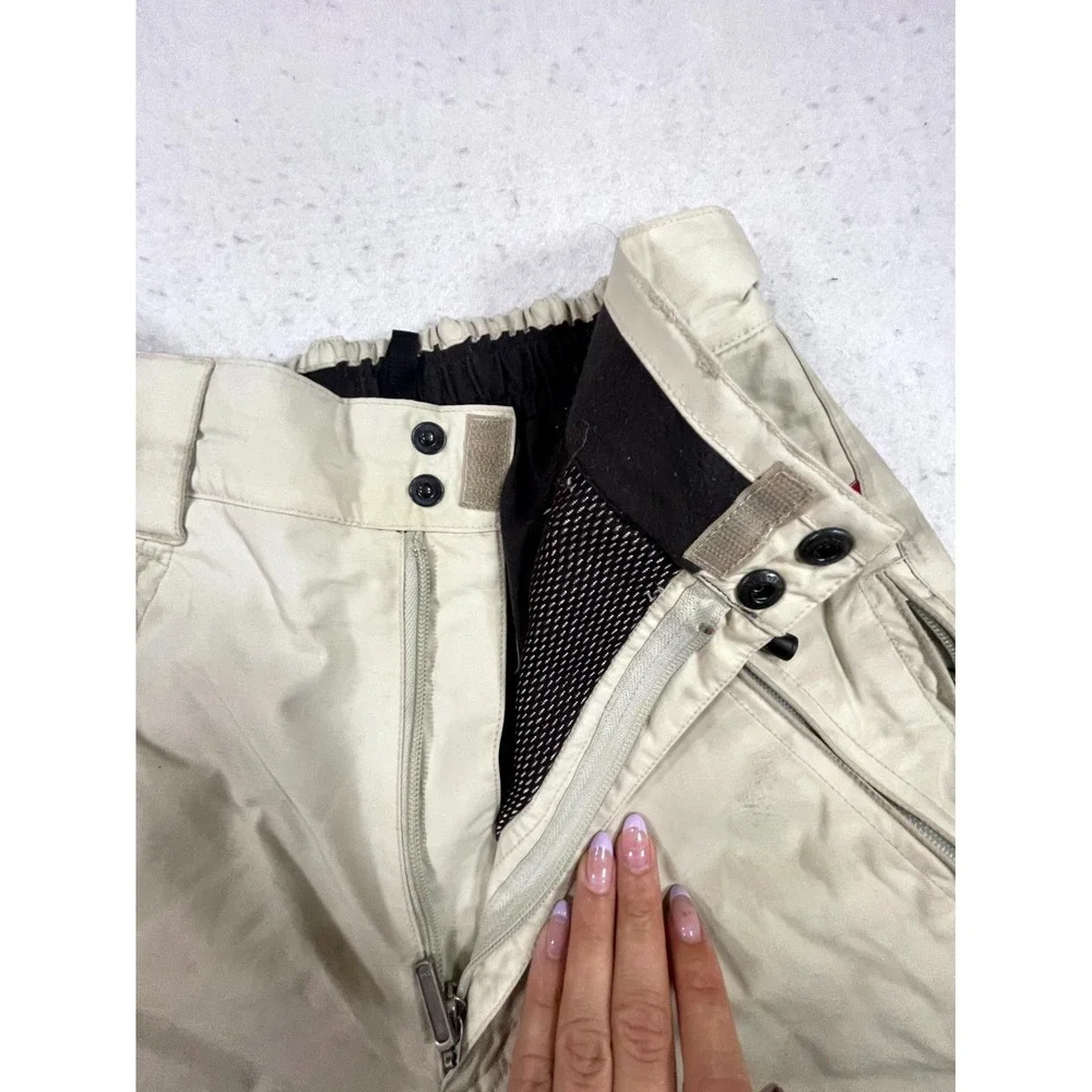 The North Face Hyvent Snowboarding Pants Mens Small‎ Beige Nylon Wide Leg Hiking